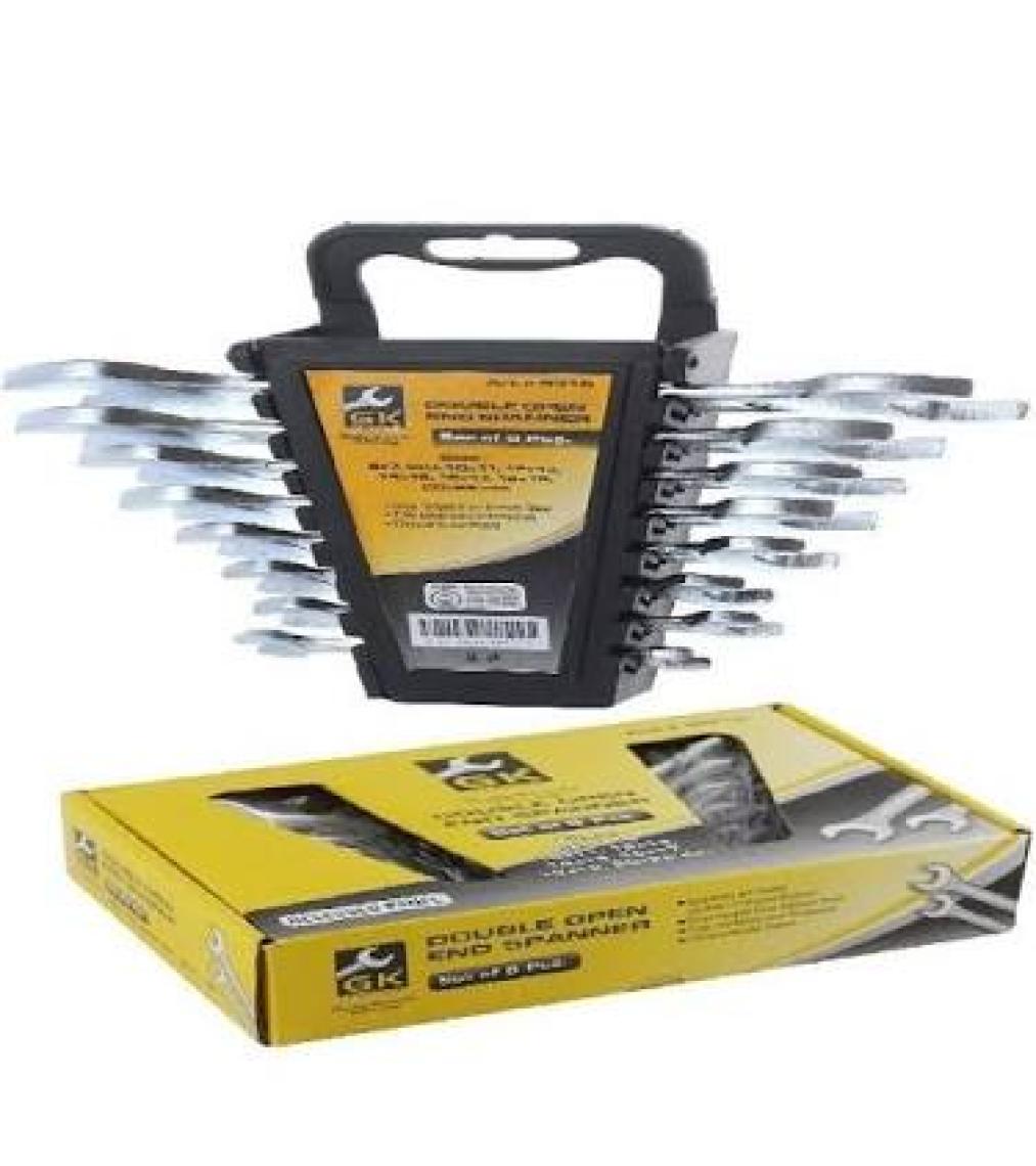 Gk Tools 8'li 2 Ağız Anahtar Takımı Düz Anahtar 6x22 mm