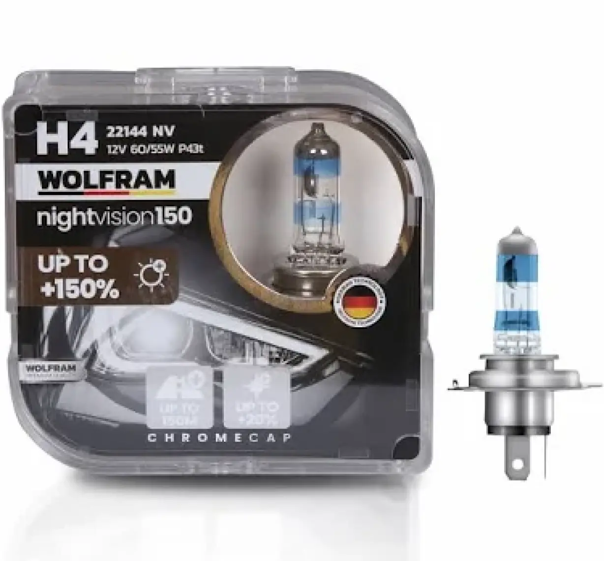 Wolfram H4 Night Vision 12V 60/55W P43T
