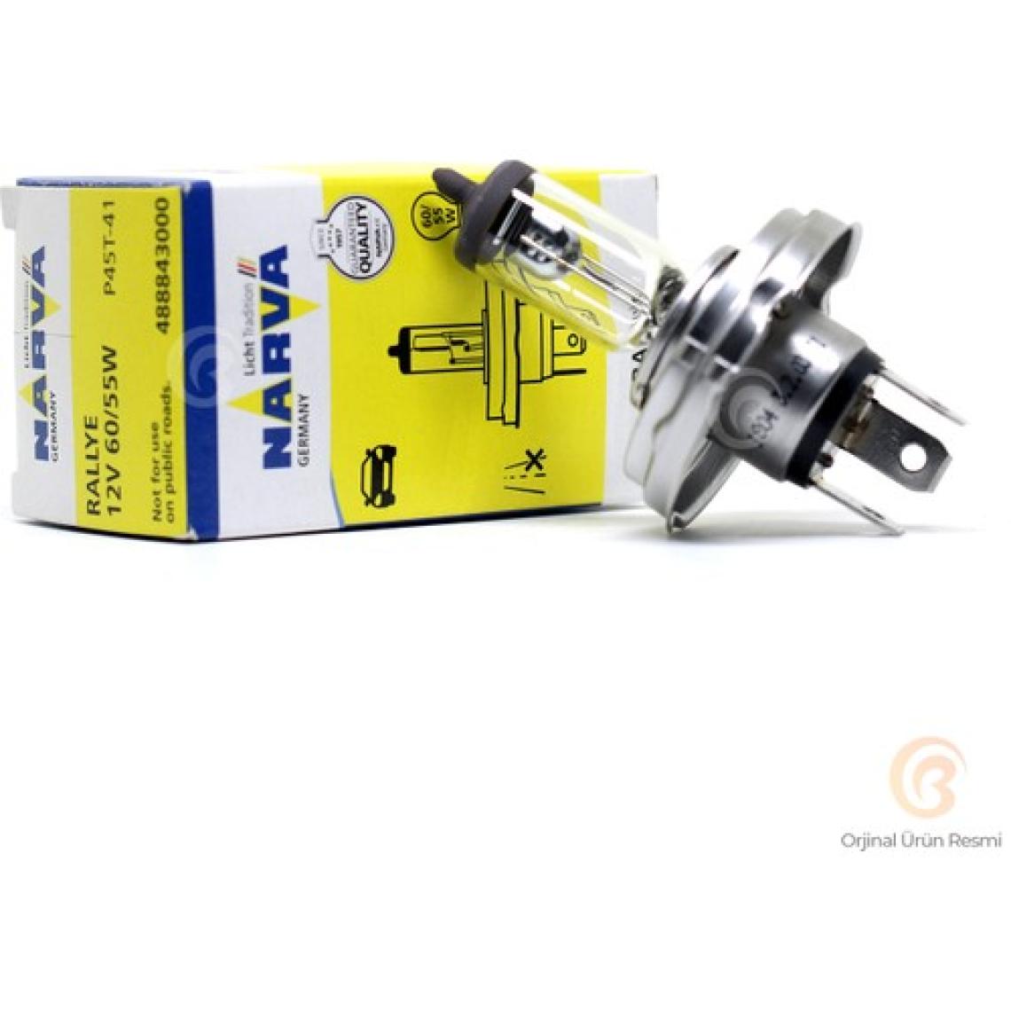 Narva Ampul H4 12V 60/55W P45T Tablalı - 2 Adet