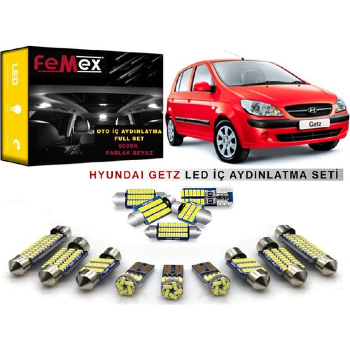 Femex Hyundai Getz LED Iç Aydınlatma Ampul Seti Femex Parlak Beyaz