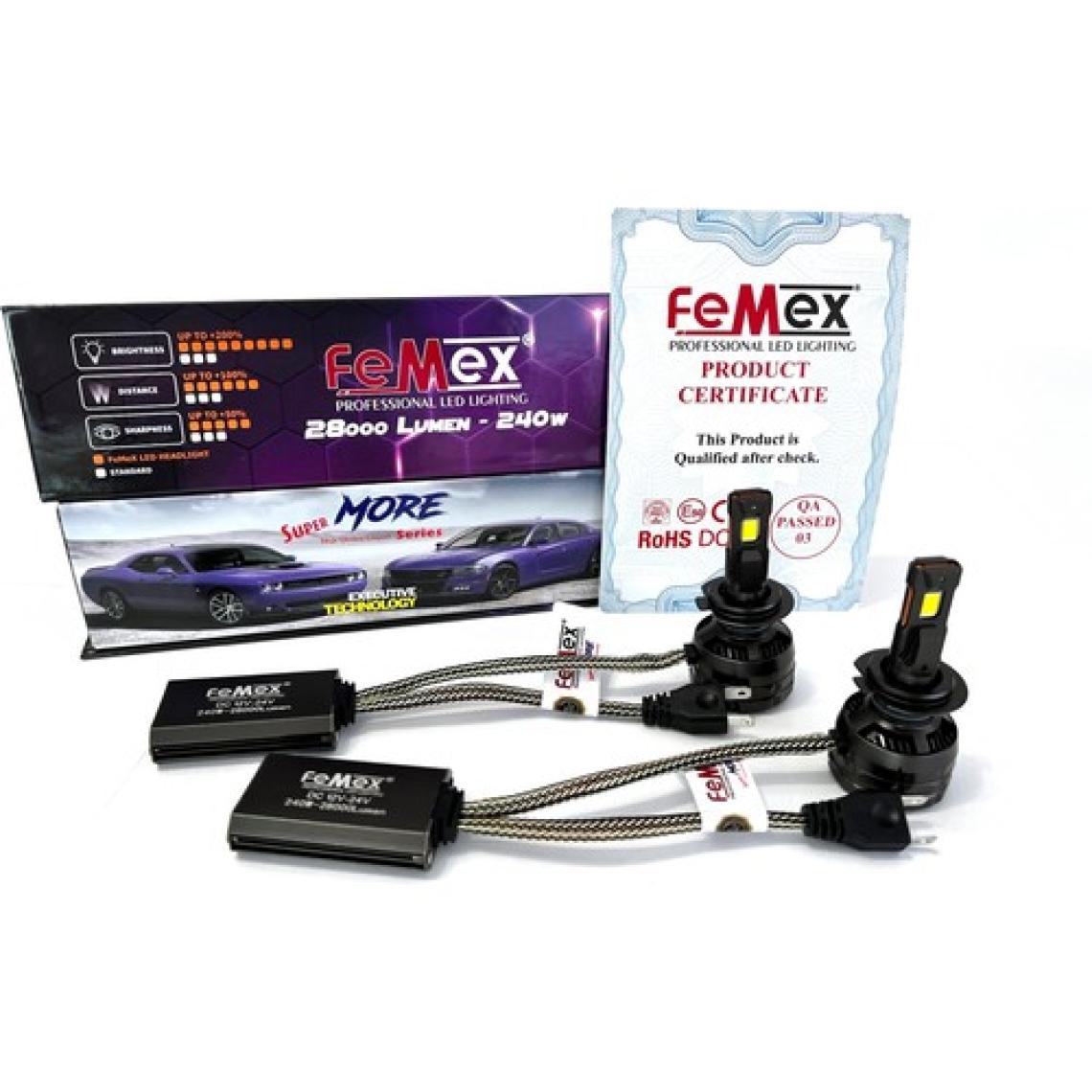 Femex Super More Csp Superıor Etı Chipset H7 Radyatör Soğutmalı Extra Performans LED Xenon