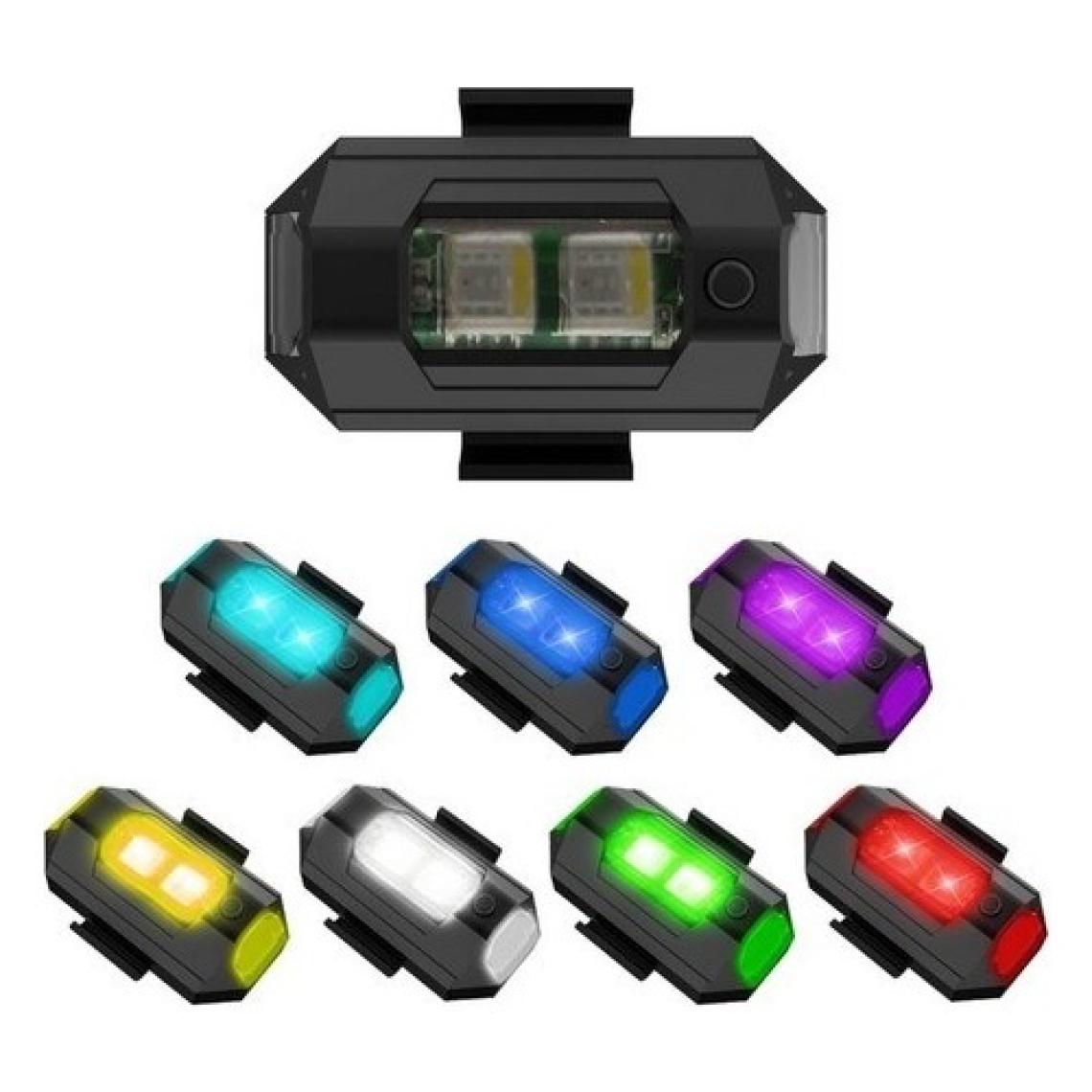 Nkt Group Rgb Motosiklet Drone Bisiklet Otomotiv Çakar Şarjlı Kablosuz Mini LED - 7 Farklı Renk
