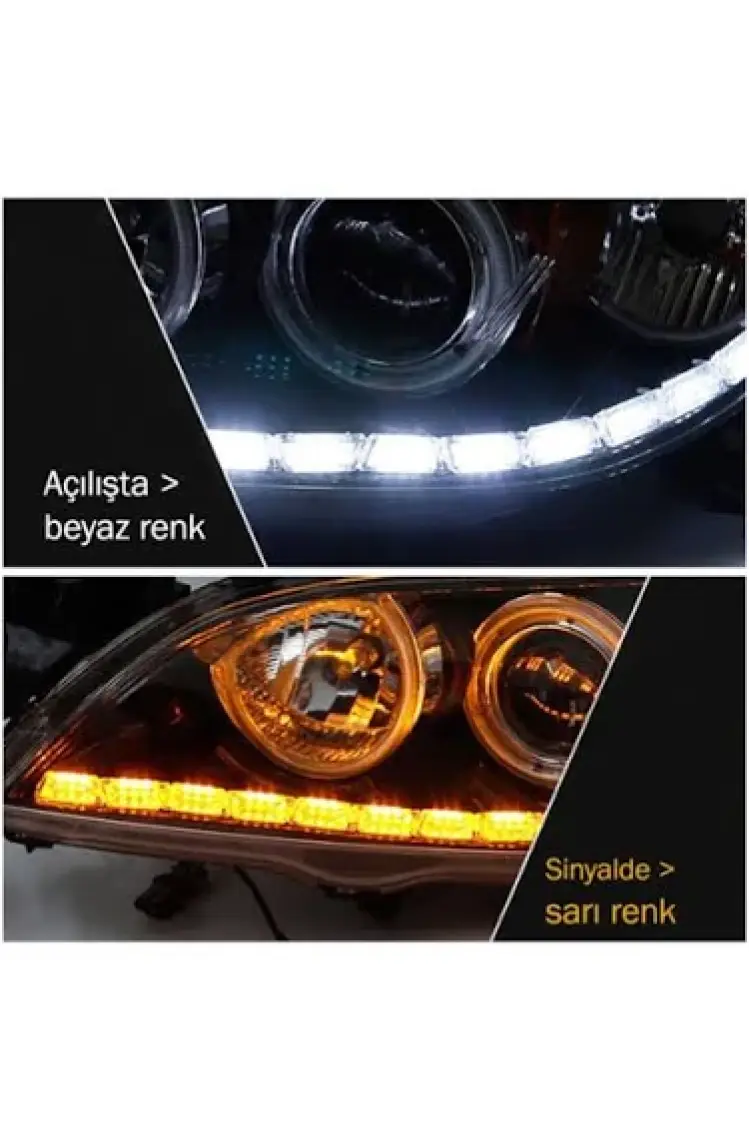C9 Far Içi Far Üstü Su Geçirmez Kayar LED Sinyalli 16 LED Yapışkanlı C9