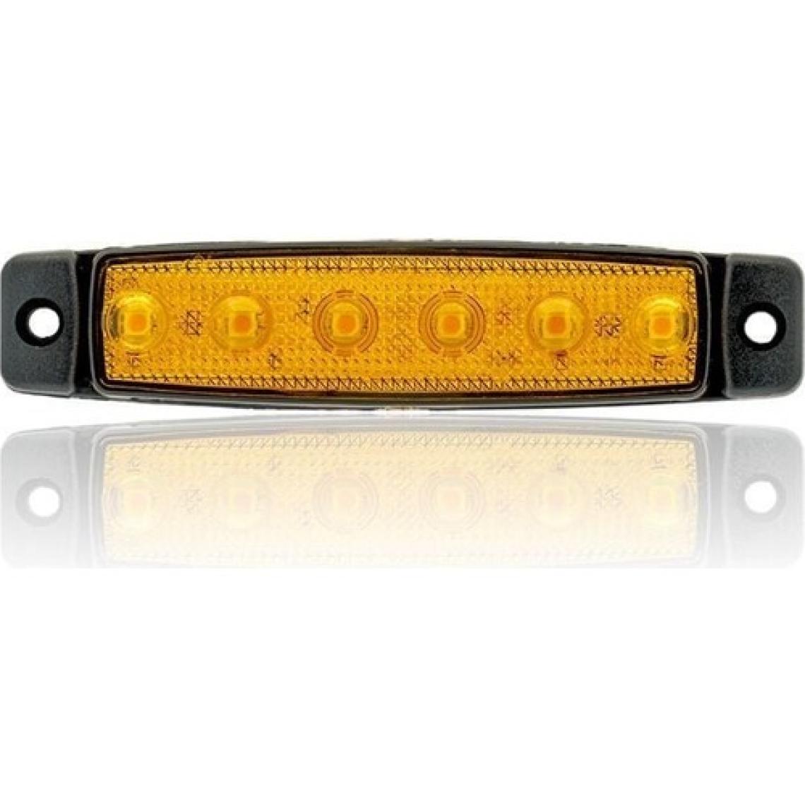 Sanel 12V Üniversal Parmak 6 LED Basamak Sarı SBB12Y6