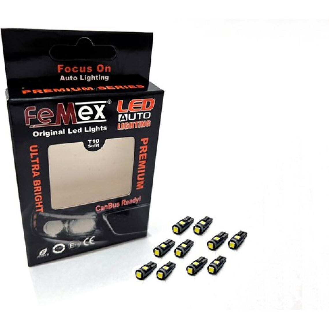 Femex Premium 10'lu T5 LED 3030 Chipset 3smd Mini Beyaz LED Ampul