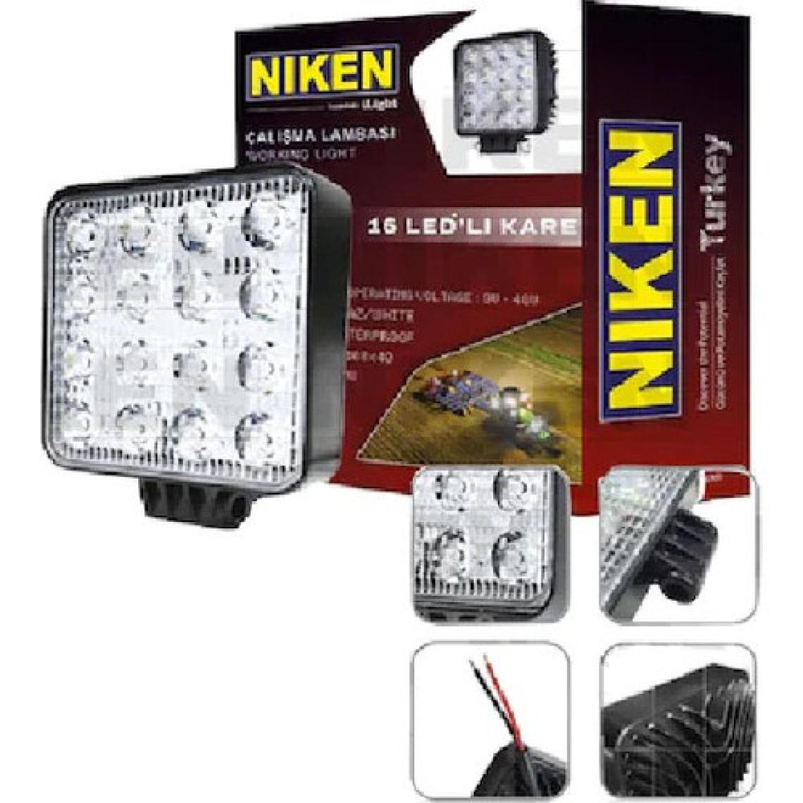 Niken Çalışma Lambası Kare 16 Ledli