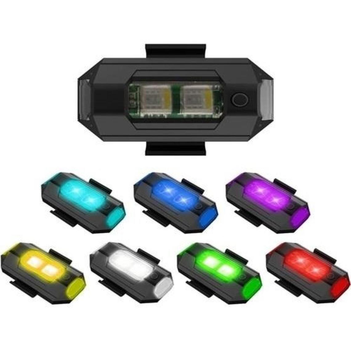 Ramdet Motosiklet Bisiklet Drone Iha 7 Renk Harekete Duyarlı Şarzlı Mini Sinyal LED Çakar Uçak Kanadı Çakarı LED