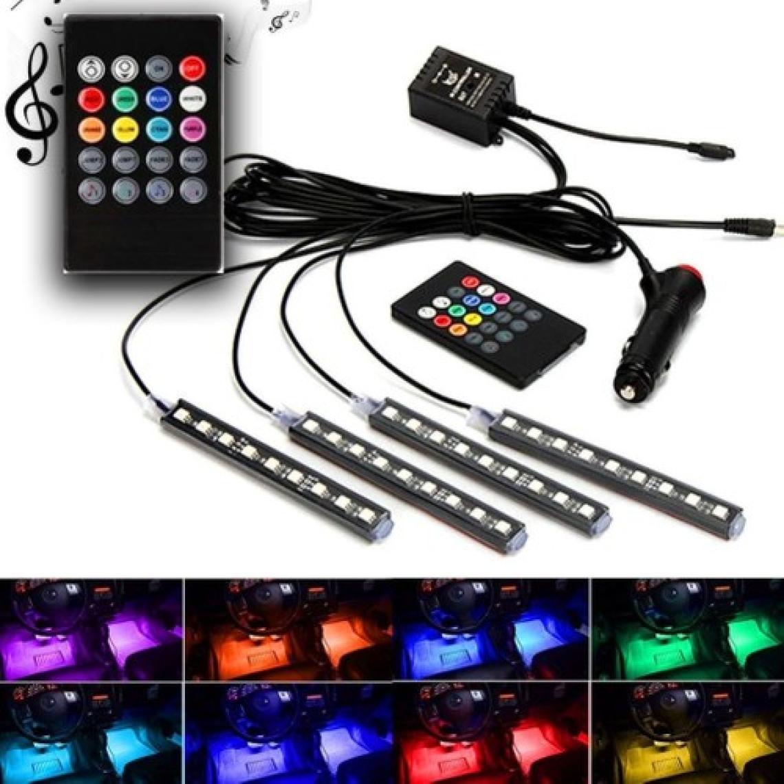 Çarşıhan Araç Içi Ayak Altı LED Kumandalı Sese Duyarlı 12'li - Rgb