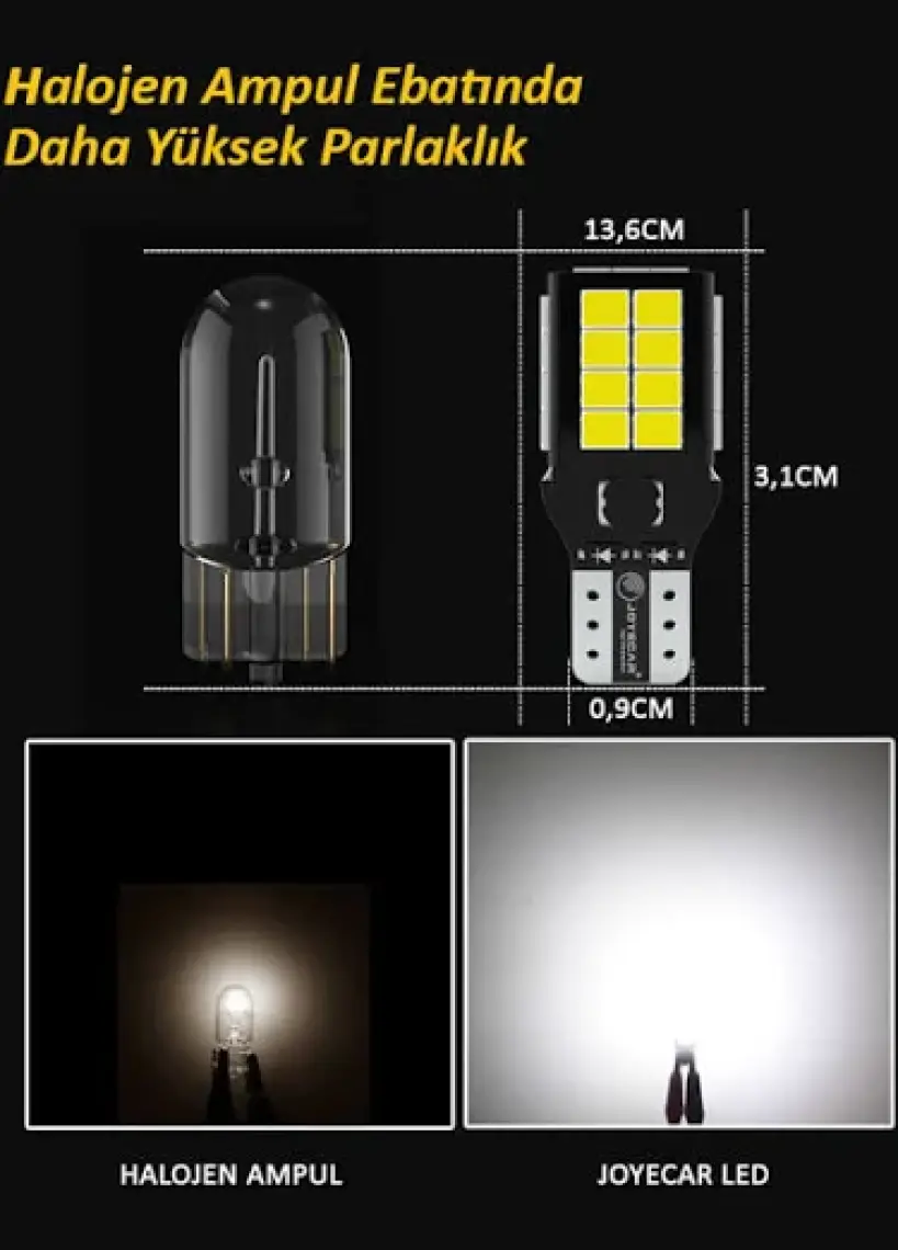 Joyecar T15 W16W 921 Canbuslu Geri Vites Led Far Beyaz