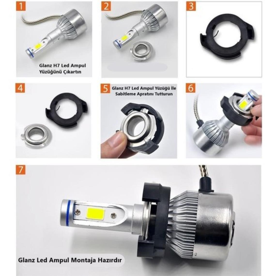 Glanz Renault Megane 4 H7 LED Xenon Ampul Sabitleme Aparatı
