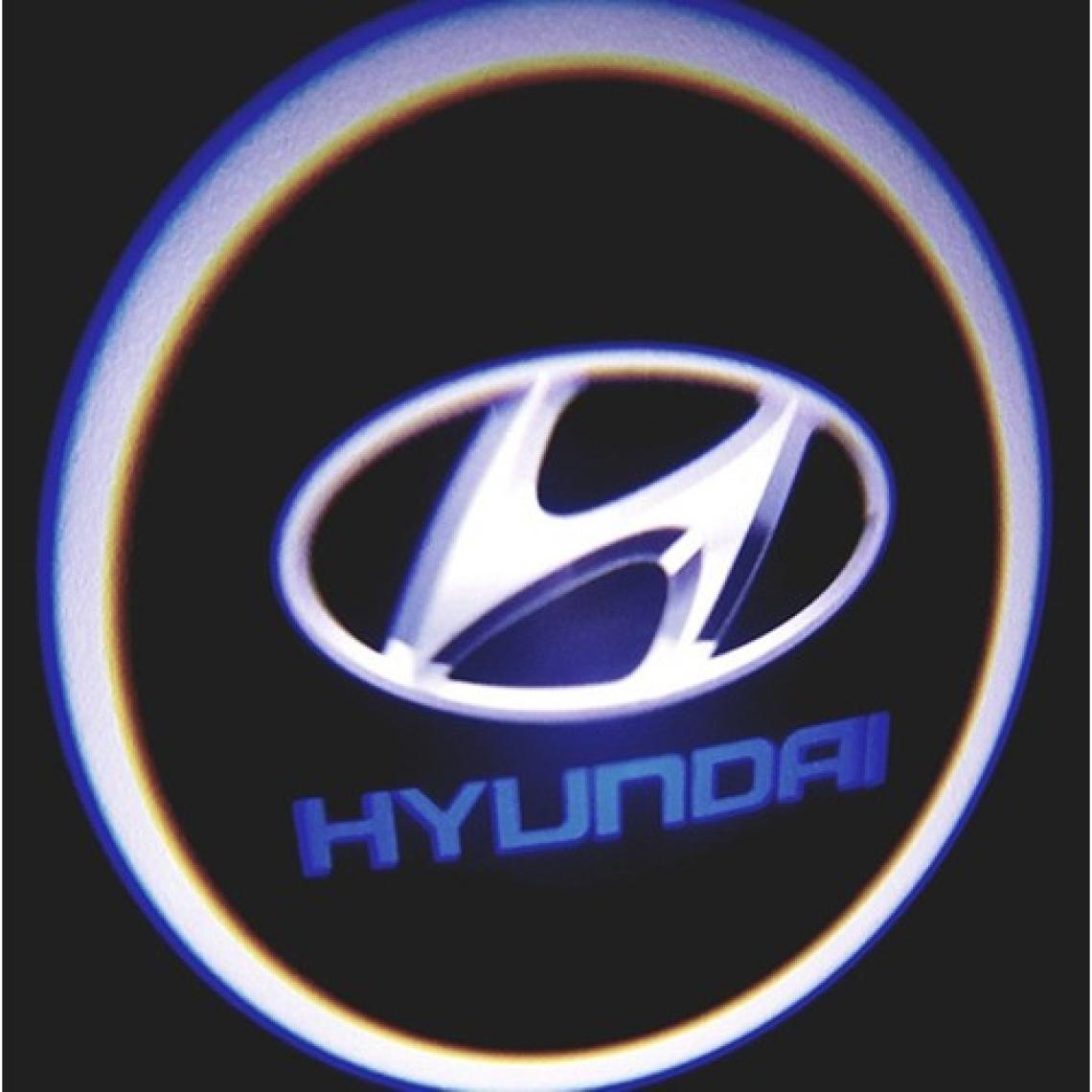 Femex Hyundai Araçlar Için Pilli Yapıştırmalı Kapı Altı LED Logo