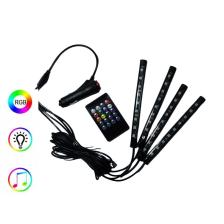 Waxen 12 LED Ayak Altı LED Lamba Kumandalı Sese Duyarlı Rgb Araç Içi Aydınlatma Çakmaklık girişli