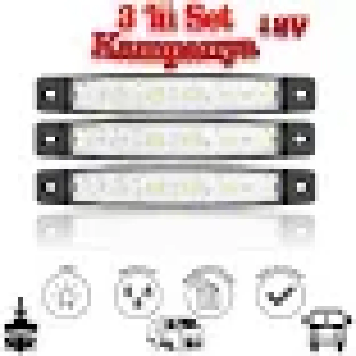 Sanel 6 Ledli 3'lü Set Parmak LED 12V Beyaz SBB12W6-3