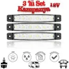 Sanel 6 Ledli 3'lü Set Parmak LED 12V Beyaz SBB12W6-3