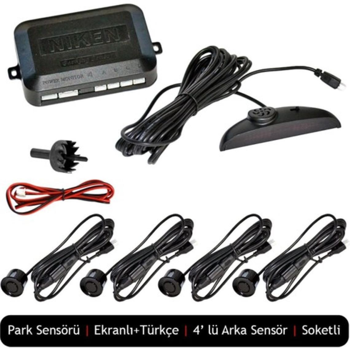 Niken Park Sensörü LED Ekranlı Türkçe Ikazlı Siyah