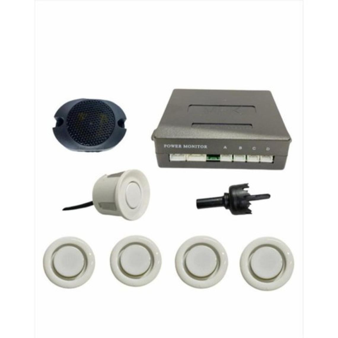 Ema-Mfk Mfk Park Sensörü Sesli Buzzerlı Bib Bib Ikazlı 4 Gözlü Beyaz 18MM