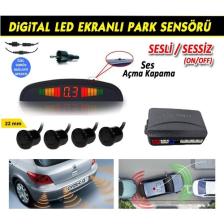 Schumi Guard Park Sensörü Soketli LED Ekranlı Ses Ikazlı - Ses Kontrollü Siyah (22MM)