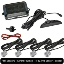 Niken Park Sensörü LED Ekranlı Türkçe Ikazlı Gri