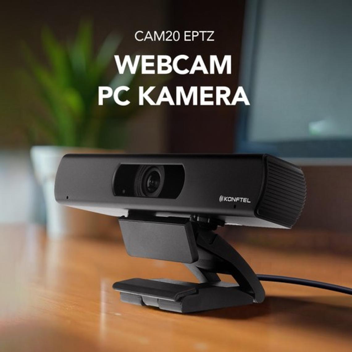 Konftel CAM20 Eptz 4K Ultra Hd USB Auto Framing 8x Dijital Yakınlaştırmalı Uzaktan Kumandalı Webcam Pc Kamera