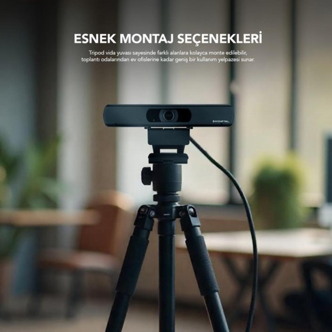 Konftel CAM20 Eptz 4K Ultra Hd USB Auto Framing 8x Dijital Yakınlaştırmalı Uzaktan Kumandalı Webcam Pc Kamera