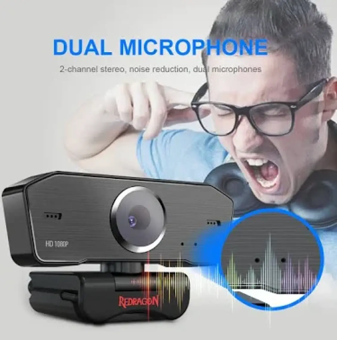 Redragon Hıtman GW800 1080P  Dahili Çift Mikrofon Webcam