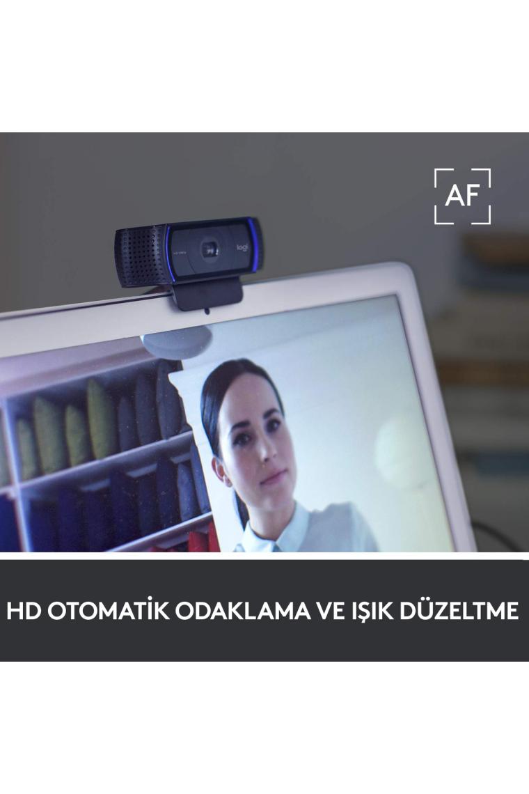 Logitech C920 PRO HD 1080p Stereo Ses ile Web Kamerası - Siyah