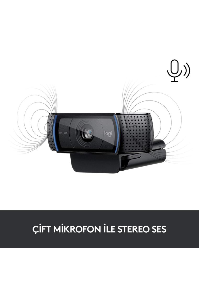 Logitech C920 PRO HD 1080p Stereo Ses ile Web Kamerası - Siyah