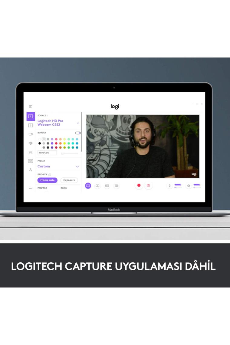 Logitech C920 PRO HD 1080p Stereo Ses ile Web Kamerası - Siyah