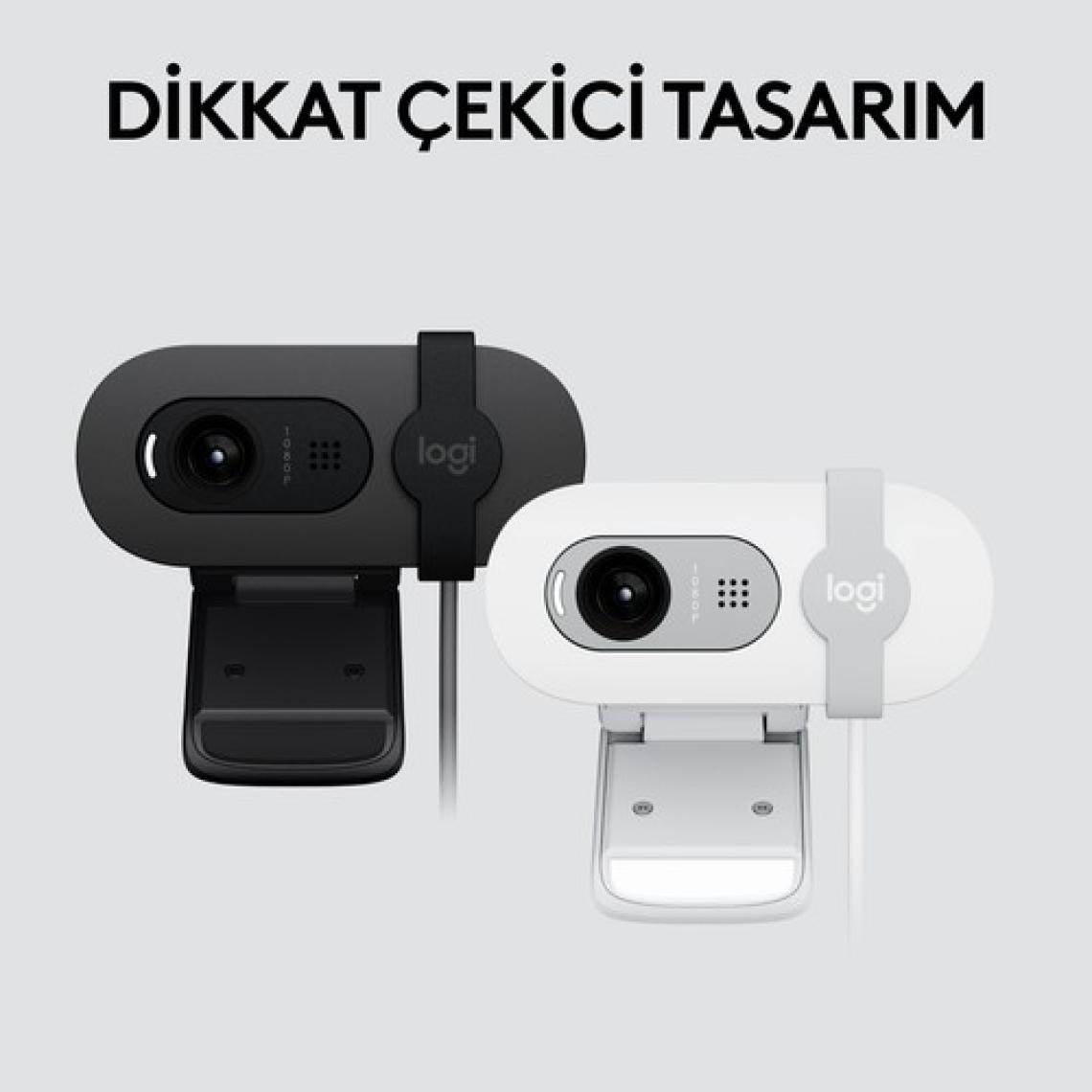 Logitech Brio 100 Pembe Full HD 1080P Mikrofonlu Webcam