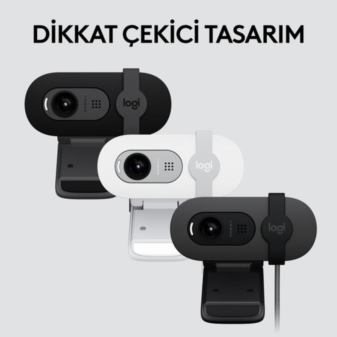 Logitech Brio 100 Pembe Full HD 1080P Mikrofonlu Webcam