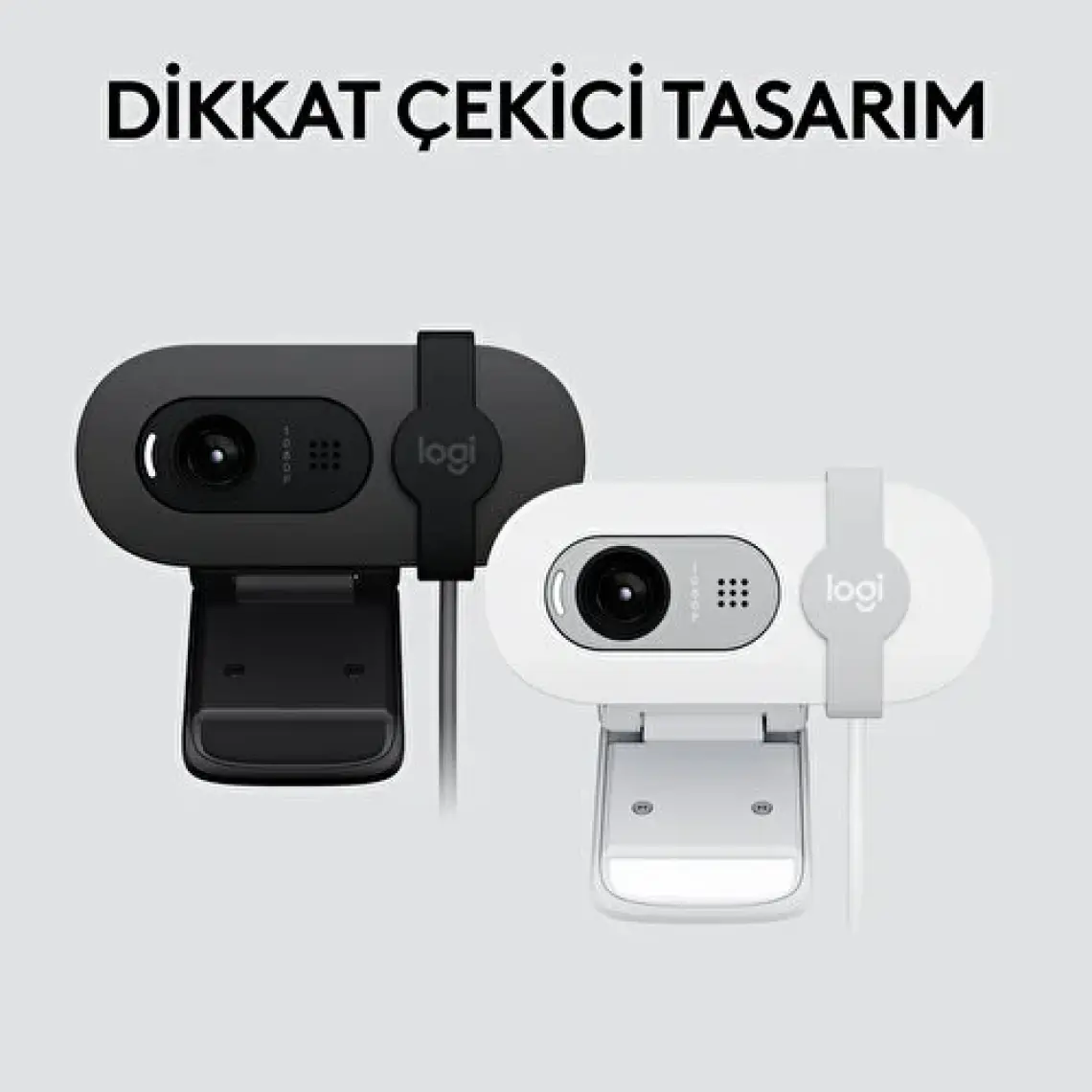 Logitech Brio 100 Beyaz Full HD 1080P Mikrofonlu Webcam
