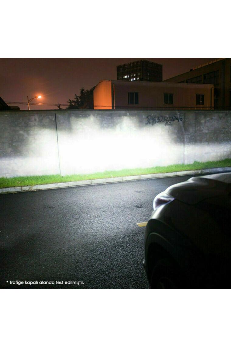 C9 9006 F10 Canbus Mini LED Xenon Soğutuculu Far Ampulü 9600LM 6000K