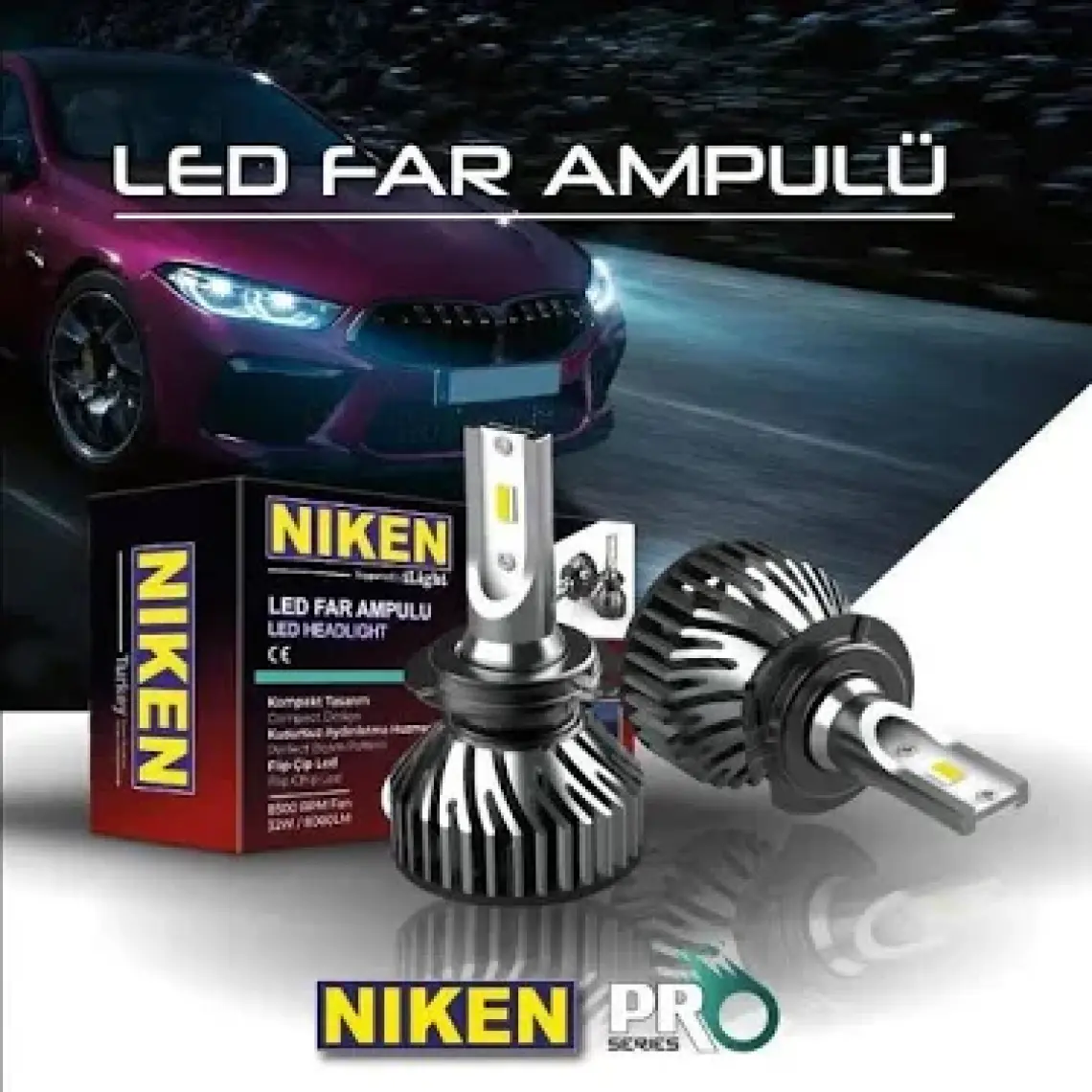 Niken Evo Serisi Led Xenon Far Ampulu H7 / H4 / H11 / H1 / H10 / 9005 / 9006 / H15