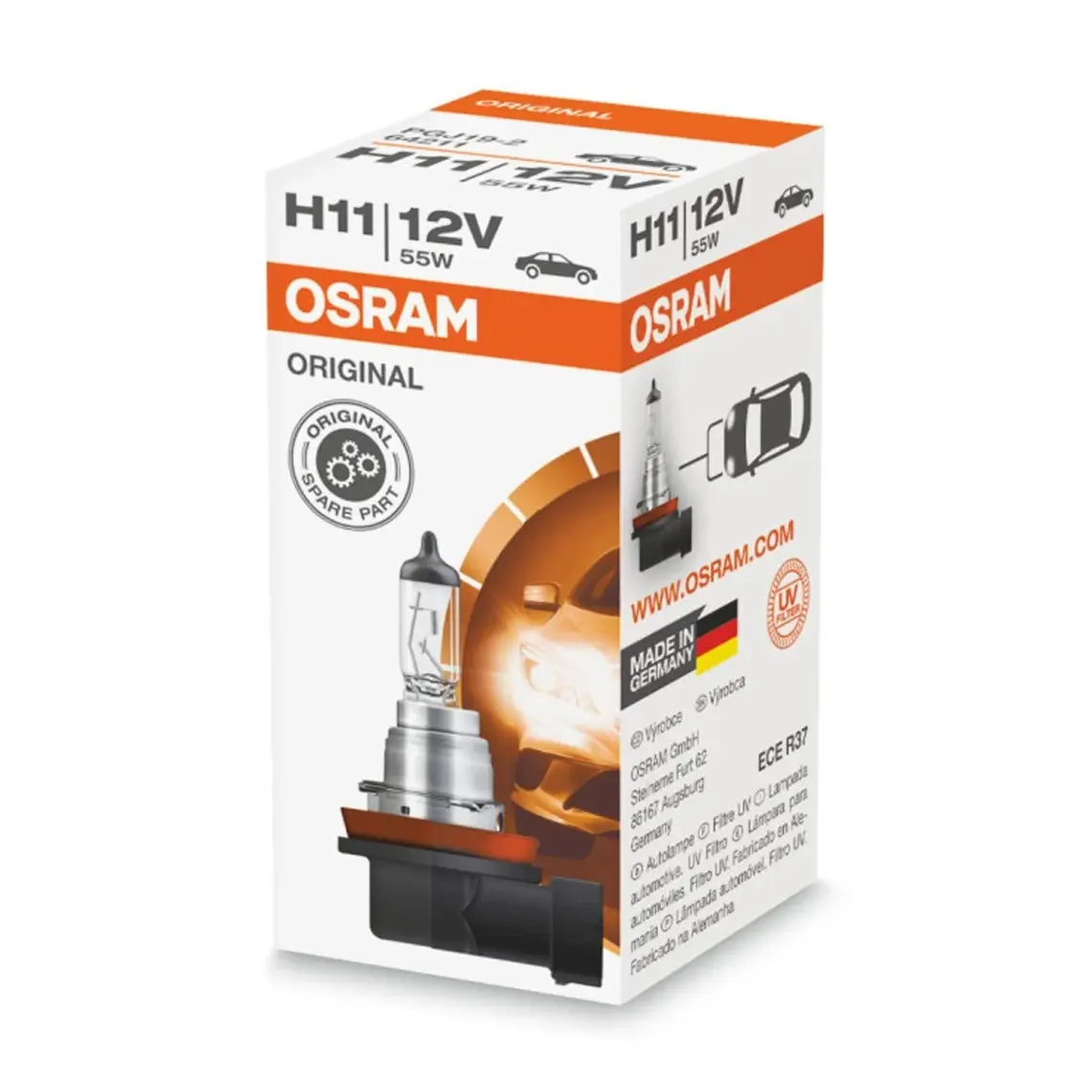 Osram Ampul H11 12V 55W Tek Flaman Far Ve Sis 64211