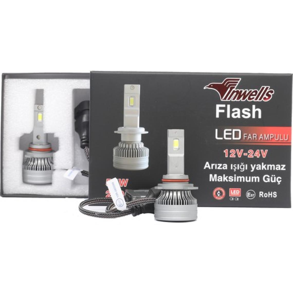 Inwells Yeni Flash Csp Led Xenon (ZENON) 9012 Hır2 20,000 Lümen Arıza Işığı Yakmaz 12-24 v uyumlu 55 watt