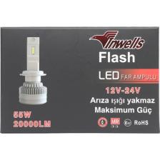 Inwells Yeni Flash Csp Led Xenon (ZENON) 9012 Hır2 20,000 Lümen Arıza Işığı Yakmaz 12-24 v uyumlu 55 watt