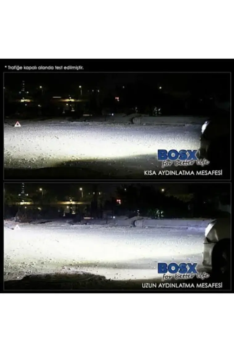 C9 Bosx Beyaz Vision Led / Xenon Far Ampulü 4400LM 6000K H4