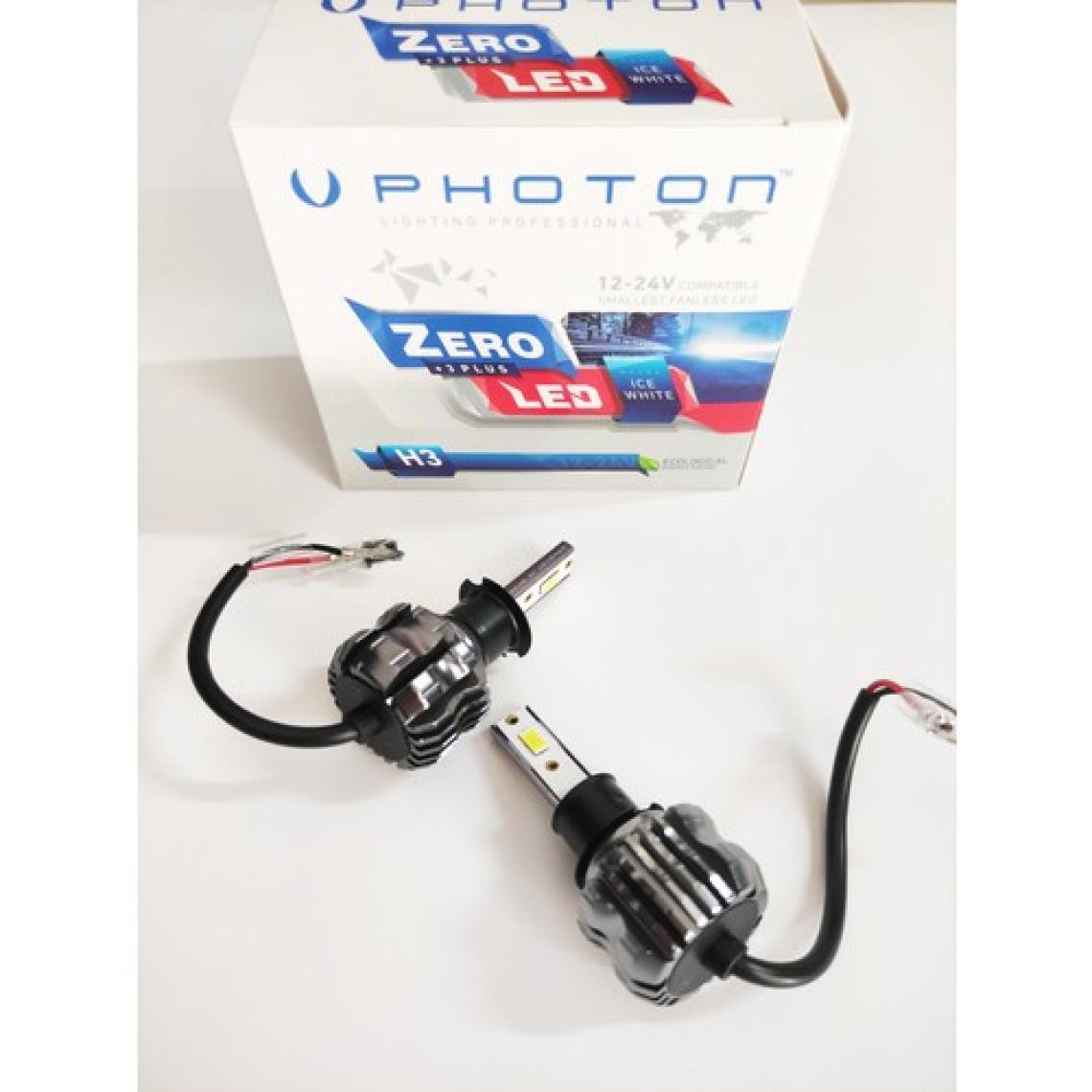 Replax Photon Zero H1 H3 H4 H7 H8 H9 H11 H27 Hb3 9005 Hb4 9006+3 Plus Fansız LED Xenon Buz Beyaz 12V-24V Uyumlu 6000 Kelvin