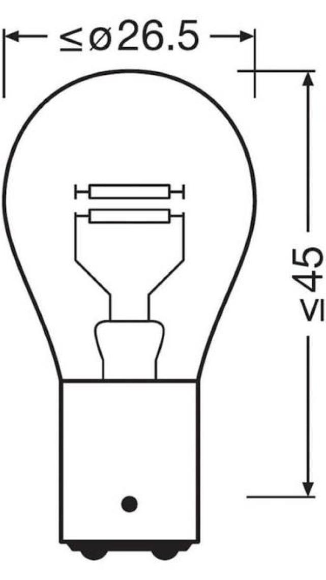 Bosch Ampul 12V 21/4W 1016 Yakın Tırnak Çift Duy Şaşı 10 Adet