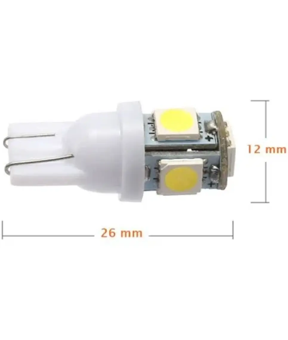 Space Dekoratif Led Ampul T10-2x5 SMD Led Mavi 12V/LAAM118-2-12