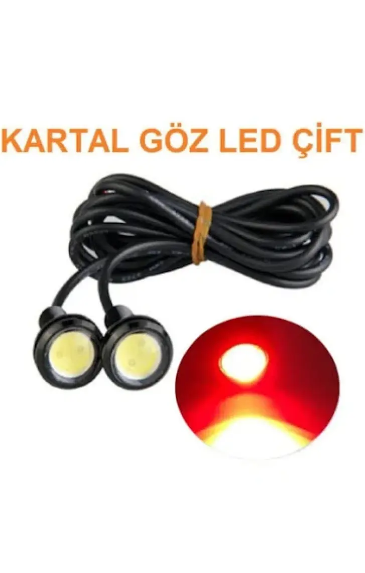 Knmaster Kartal Gözü Gündüz Farı Eagle Eye 3M LED Kırmızı