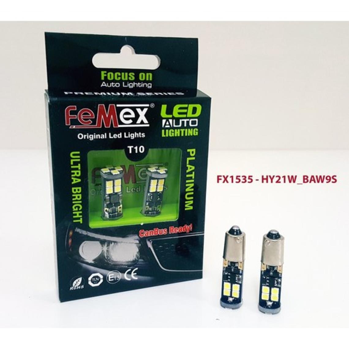 Femex Platinum H21W BAW9S 12LEDLI Beyaz LED Ampul Aktif Canbus