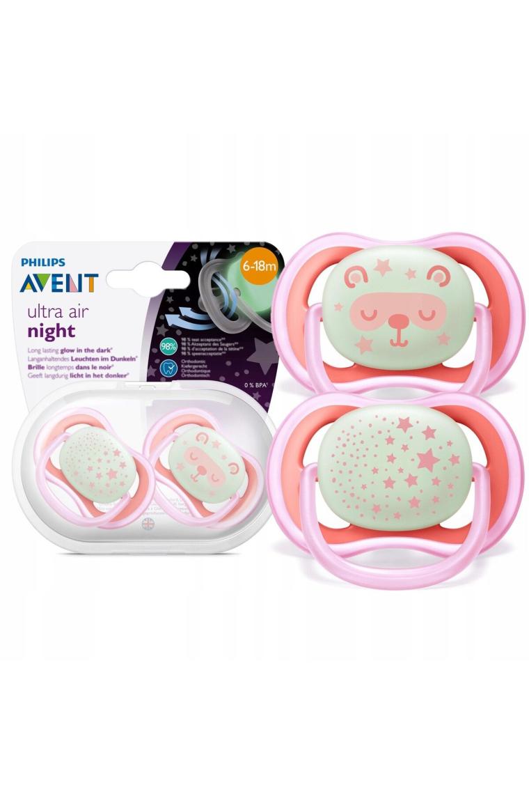 Philips Avent SCF376/22 Ultra Air Night 6-18 Ay 2'li Emzik Kız