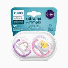 Philips Avent SCF080/06 Ultra Air Animals 0-6 Ay 2'li Emzik Kız