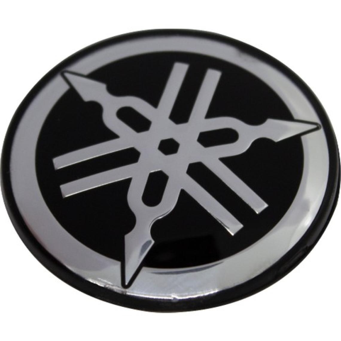 Knmaster Yamaha Logo Yuvarlak Alüminyum Sticker Etiket Gümüş