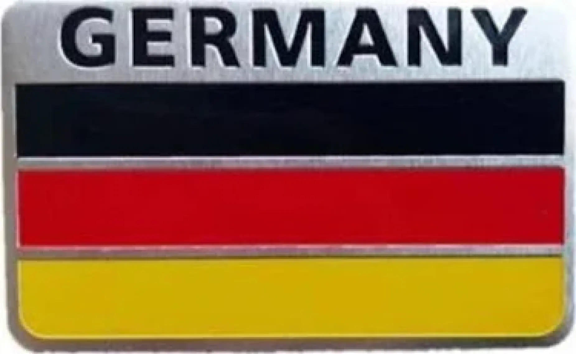 Knmaster Alman Bayrağı Tasarımlı Alüminyum Sticker Etiket