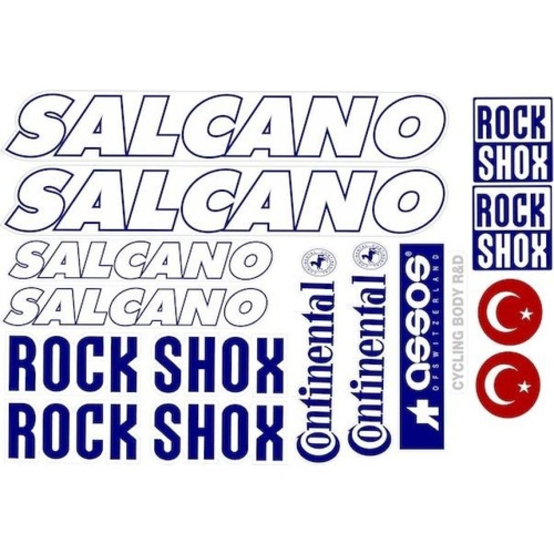 Salcano Bisiklet Sticker Etiket Seti Mavi A4
