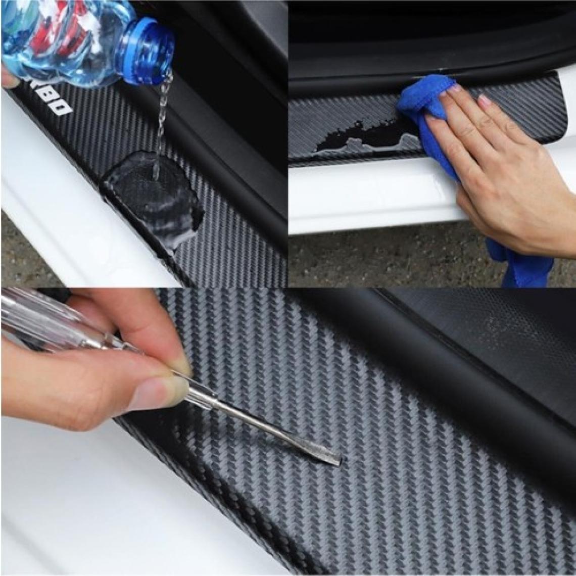 Agdeniz Fiat Egea Için Uyumlu Aksesuar Oto Bagaj ve Kapı Eşiği Sticker Seti Karbon