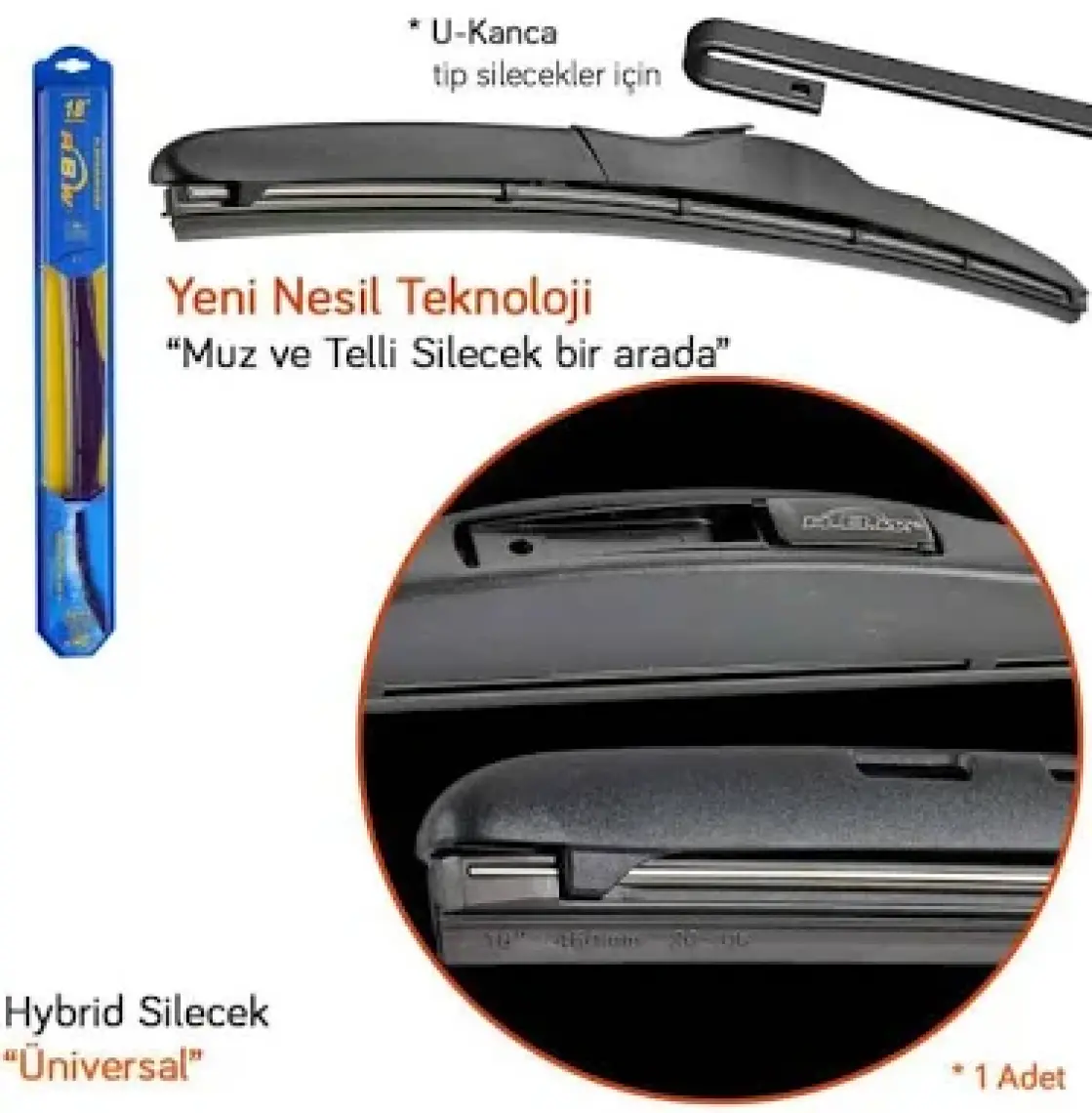 R.B.W. 38cm Hybrid Son Teknoloji Muz+Telli Silecek 92715
