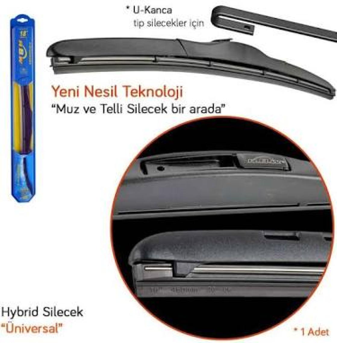 R.B.W. 50cm Hybrid Son Teknoloji Muz+Telli Silecek 92720